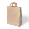 Flat Saplı Kraft Poşet 31x41x12 -Naturel 10lu