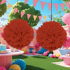 Ponpon Süs 30cm 2li Kırmızı -KF035Krmz-