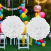 Ponpon Süs 30cm 2li Beyaz -KF035Byz
