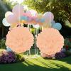 Ponpon Süs 30cm 2li Somon -KF035Smn-