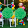 Ponpon Süs 30cm 2li Yeşil -KF035Ysl-