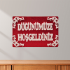 Strafor Süs Düğünümüze Hoş Geldiniz Motifli Kırmız