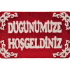 Strafor Süs Düğünümüze Hoş Geldiniz Motifli Kırmız