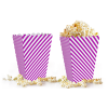 Popcorn Kutusu 10lu -Çizgili Mor-