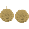 Ponpon Süs 30cm 2li Altın -KF035Gld-