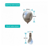12 Eco Krom Balon 50li -Beyaz Altın-