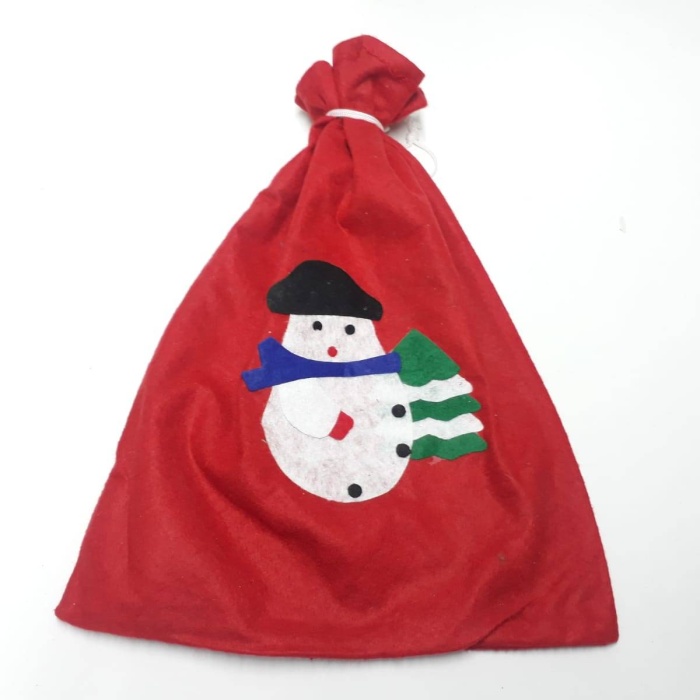 Noel Baba Yılbaşı Hediye Dağıtma Çuvalı 30x40 cm (12 Adet)