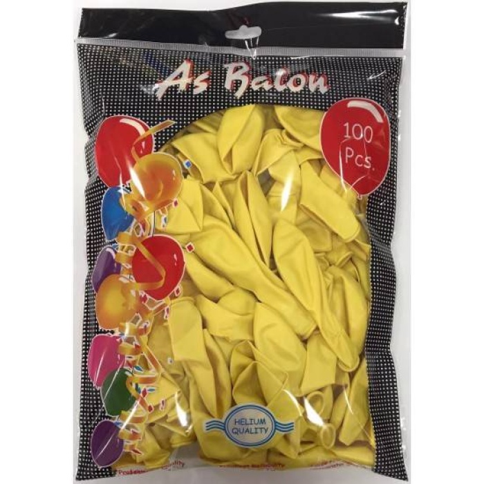 12 As Metalik Balon Sarı