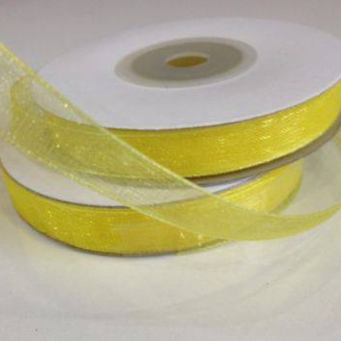 Organze Sarı Renkli Kurdele 10mm.