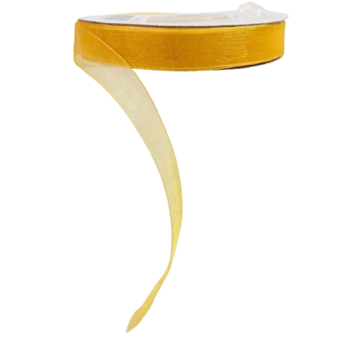 Organze Sarı-Gold Renkli Kurdele 10mm.