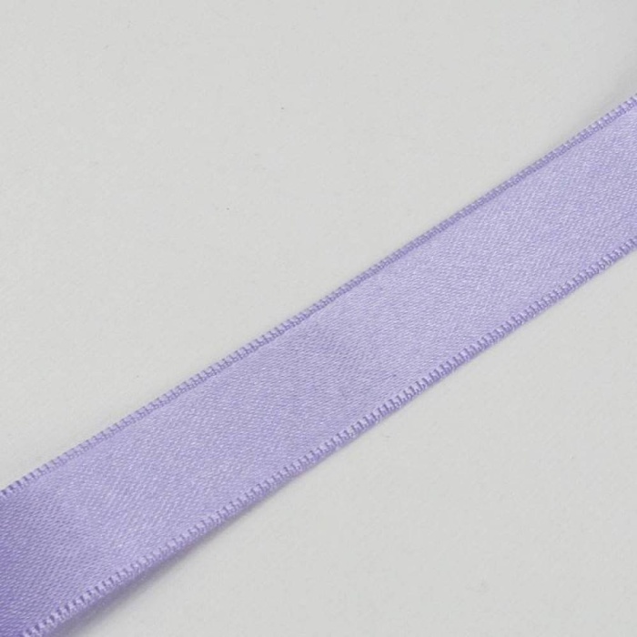 Lila Çift Taraflı 1 Cm Saten Kurdele