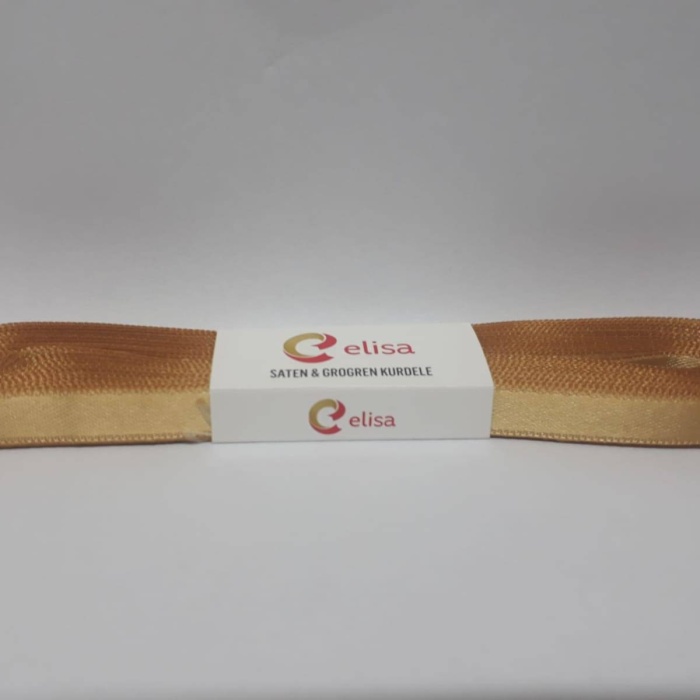 Gold Çift Taraflı 1 Cm Saten Kurdele