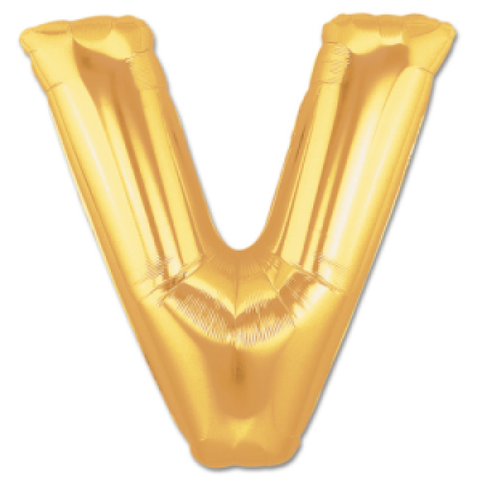 Gold V Folyo Balon 40 İnç 100 Cm
