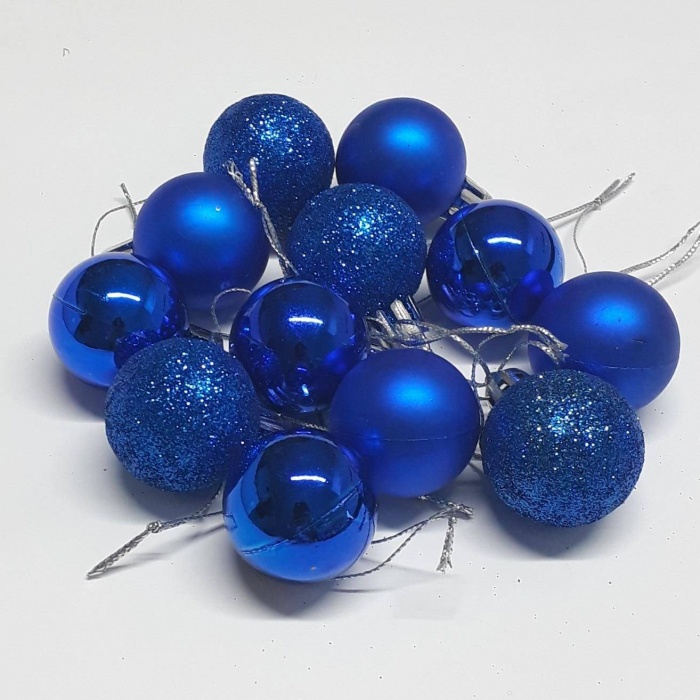 Mavi Renk 3 cm 12 li Boru Top