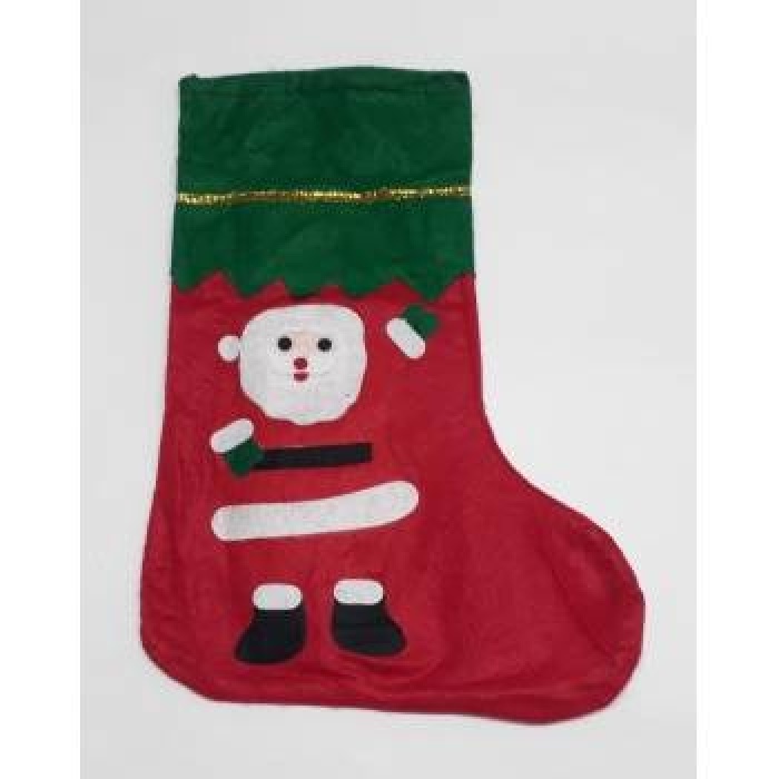 Noel Babalı Baskılı Elyaf Çorap 17*36 cm 12 Adet
