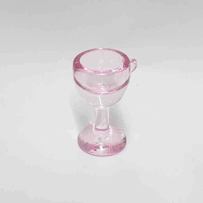 Akrilik Pembe Kadeh Konsept, Hediyelik Süsleme Bebek Şekeri (25 Adet)