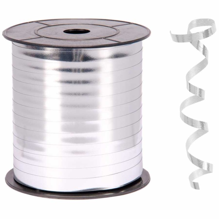 Metalik Gümüş  8mm Rafya 200mt