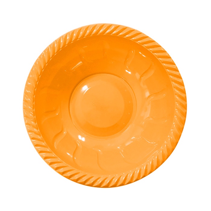 Turuncu Plastik Yuvarlak Kase