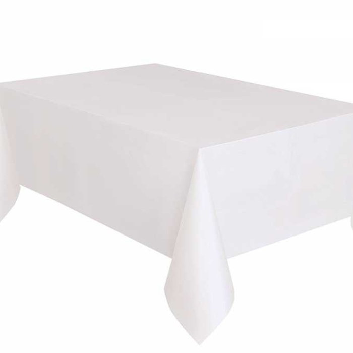 Beyaz Plastik Masa Örtüsü 137*270 cm 30 mikron