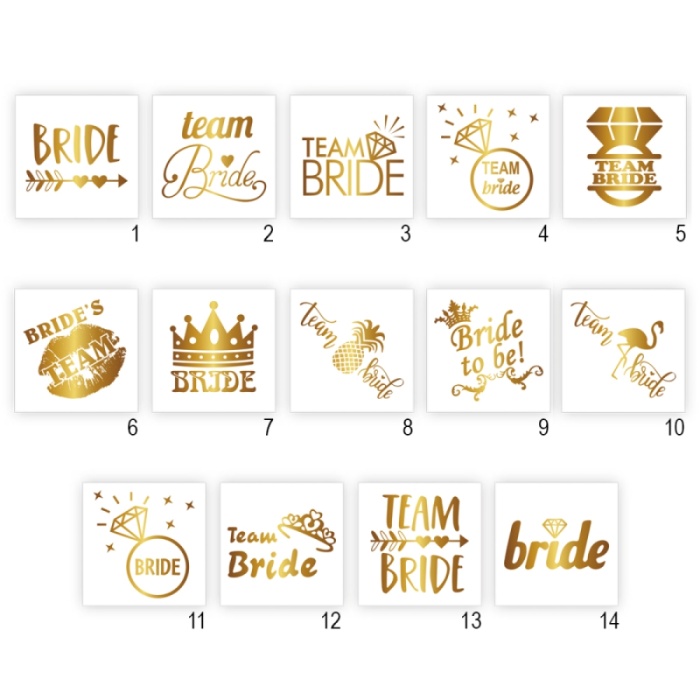 Bride to Be Geçici Dövme 10 adet