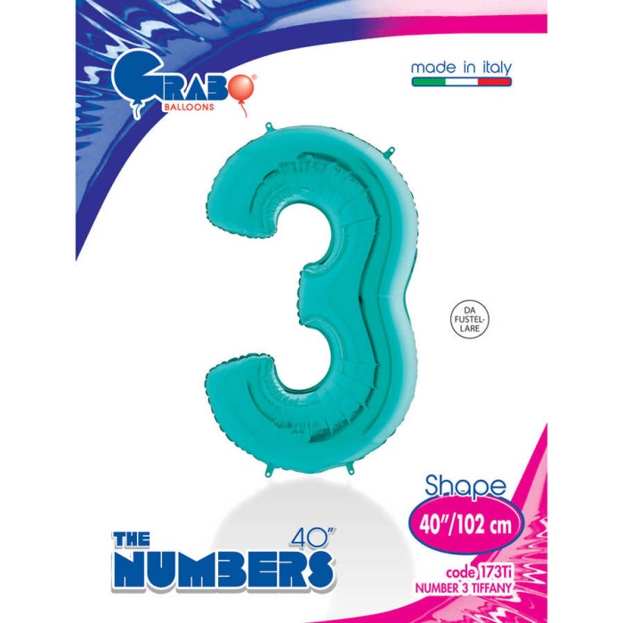 3 Rakam Grabo Tiffany Folyo Balon 40