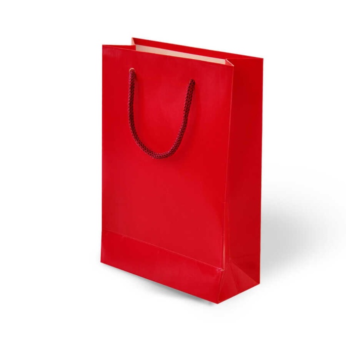 Kırmızı Karton Çanta 14x17cm 24lü