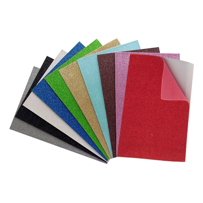 Simli Yapışkanlı Karışık Eva Tabaka  50x70 10lu