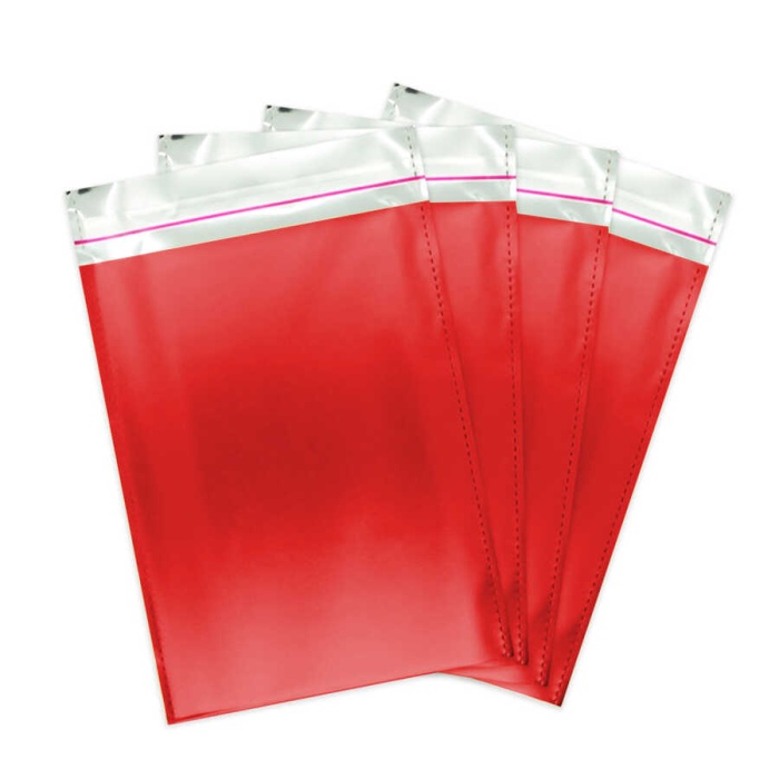 Kırmızı 100lü Metalize Poşet 15x25