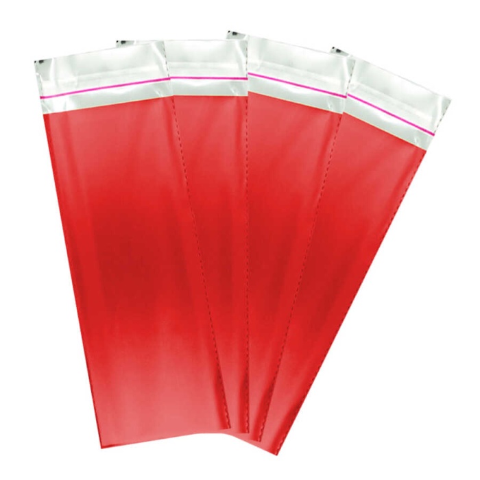 Kırmızı 100lü Metalize Poşet 9x35