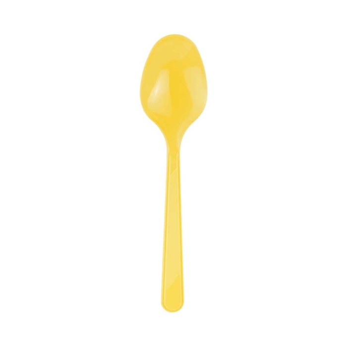 Sarı Plastik Kaşık 24lü