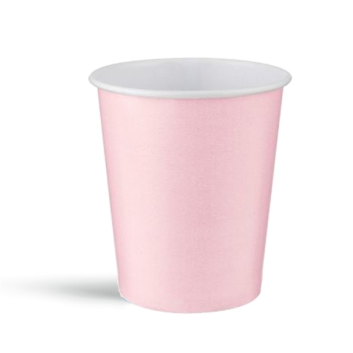 Pembe Karton Bardak 8li
