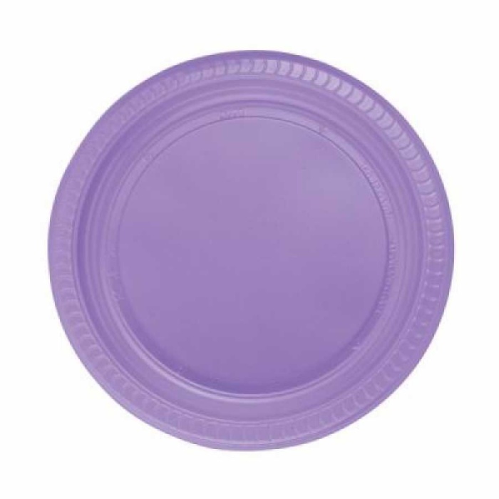 Lila Plastik Tabak 22 cm 25li