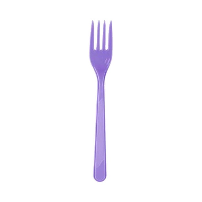 Lila Plastik Çatal 24lü