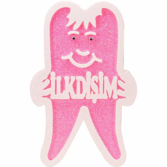 İlk Dişim Çıktı Pembe Strafor Süs