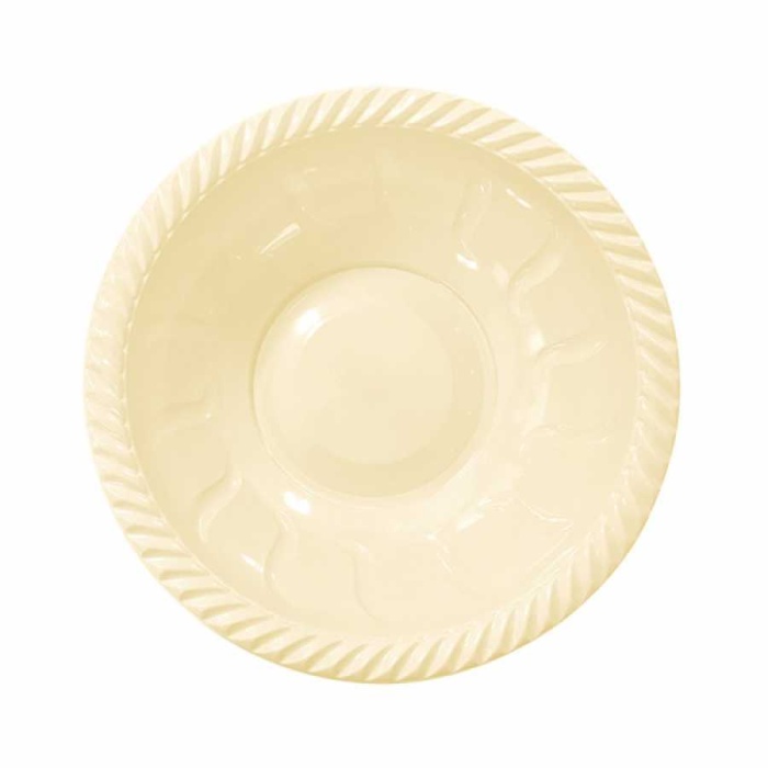 Krem Plastik Yuvarlak Kase