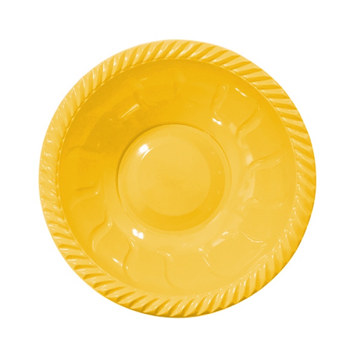 Sarı Plastik Yuvarlak Kase