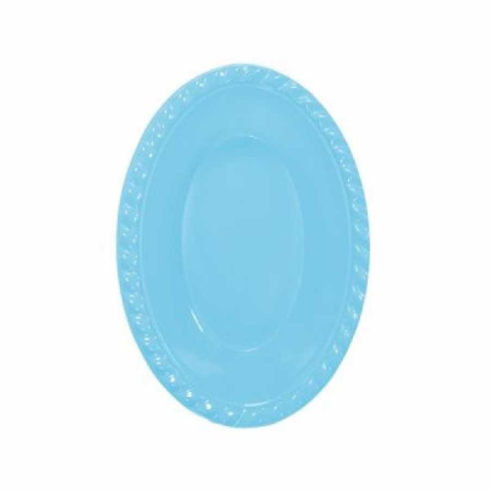 Açık Mavi Plastik Oval Kase 8Lİ