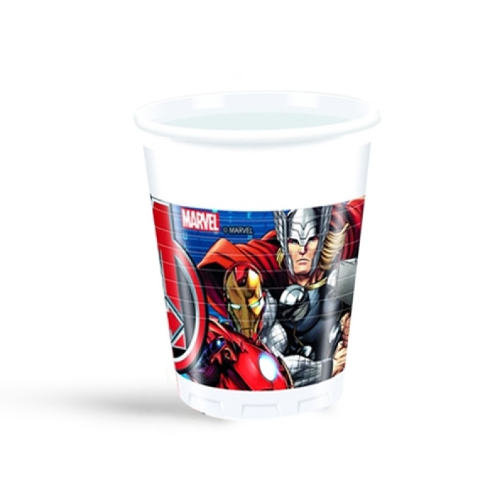 Avengers Power Plastik Bardak 200cc