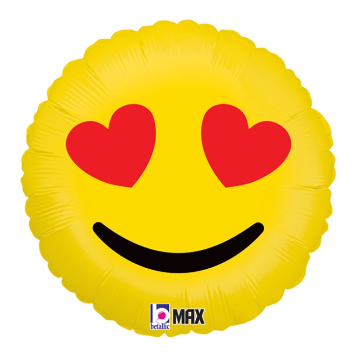 Emoji Hearts Grabo Folyo Balon 36