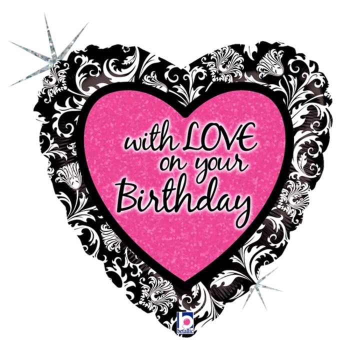 With Love On Your Birthday Grabo Folyo Balon 18