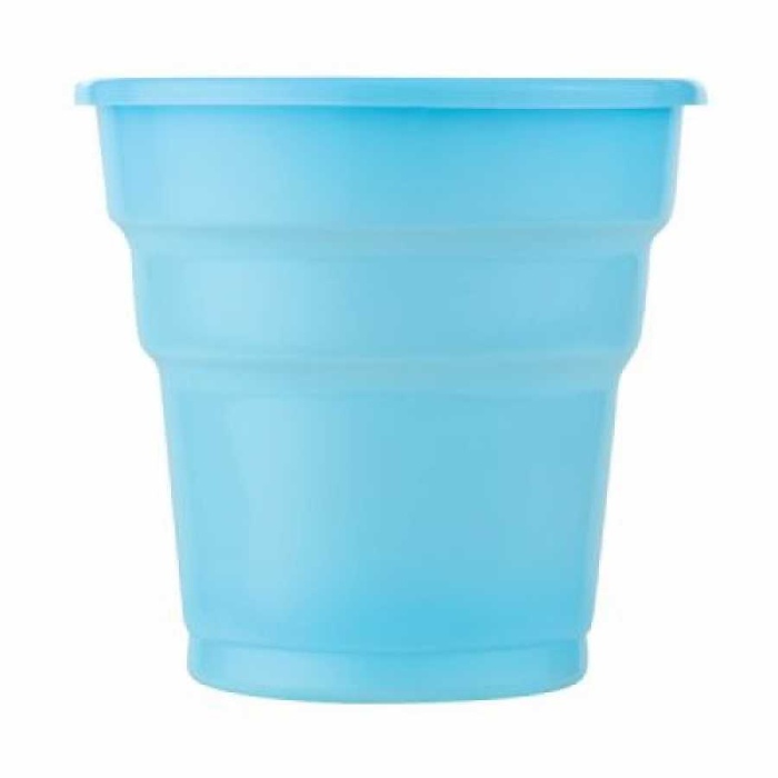 Açık Mavi Plastik Meşrubat Bardağı 8li