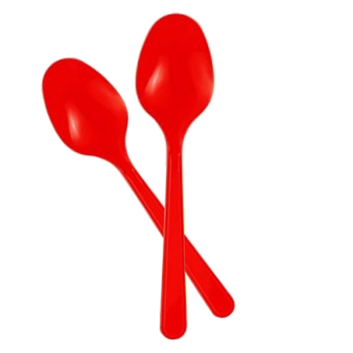Kırmızı Plastik Kaşık