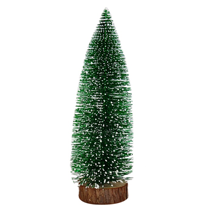 Yeşil Simli Çam Dekor Süs 30cm