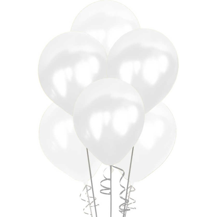 Beyaz Metalik Balon 12 100lü