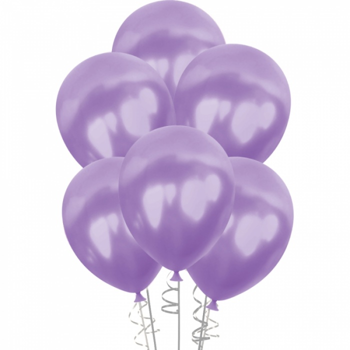 Lila Metalik Balon 12 100lü