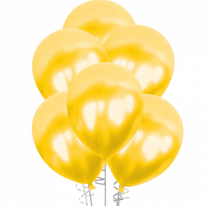 Sarı Metalik Balon 12 100lü