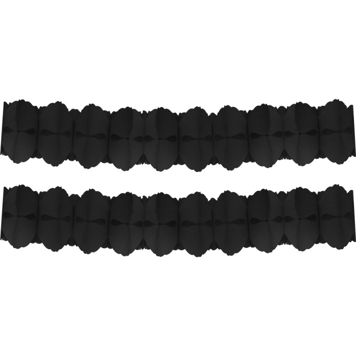 Siyah Garland Dekor Süs  360 cm