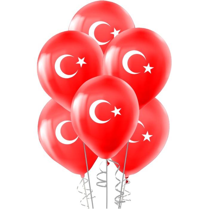 Ay Yıldız Baskılı Pastel Balon 12 100lü