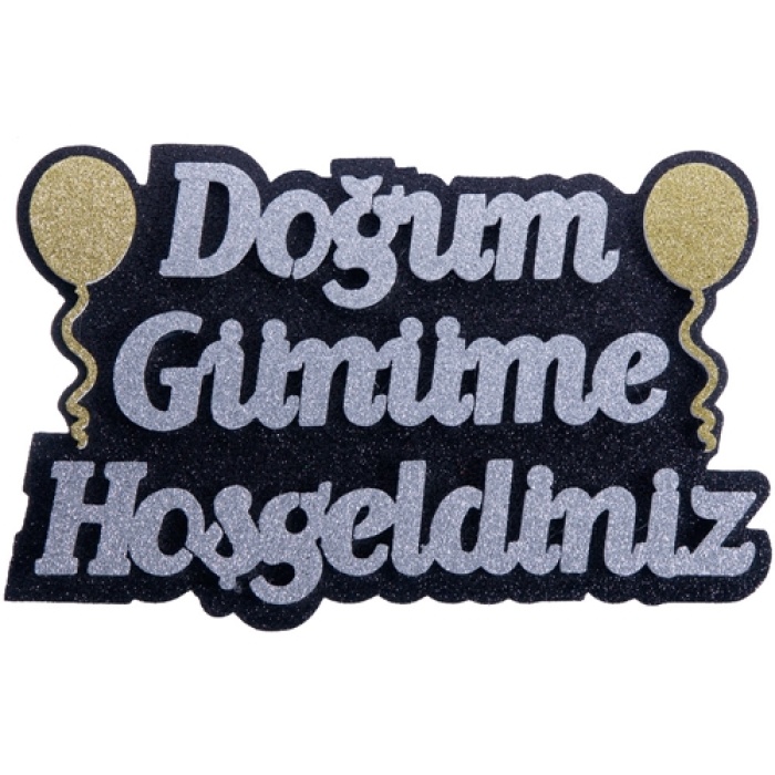 Strafor Süs D.Günüme Hoşgeldiniz Balonlu Gümüş