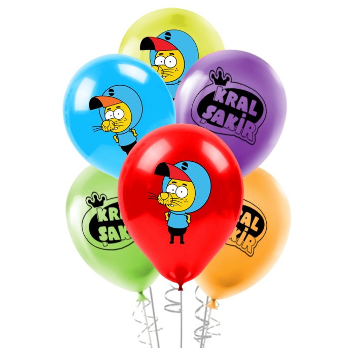 Kral Şakir Lisanslı Pastel Balon 10